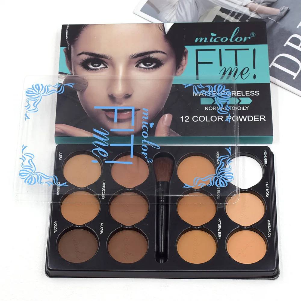 Coffee Color Contour Palette Makeup 12 Colors Long-Lasting Matte Eyeshadow Face Highlighters Make Up Contouring Powder Cosmetics 250214