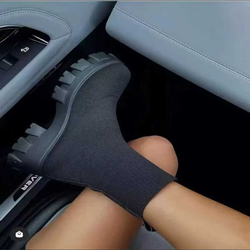 5 Sneakers Women Shoes Stretch Fabric Sock Ankle Boots Plus Size Shoes Women Platform Boot Womens Shoes Ladies Boots XJ250807