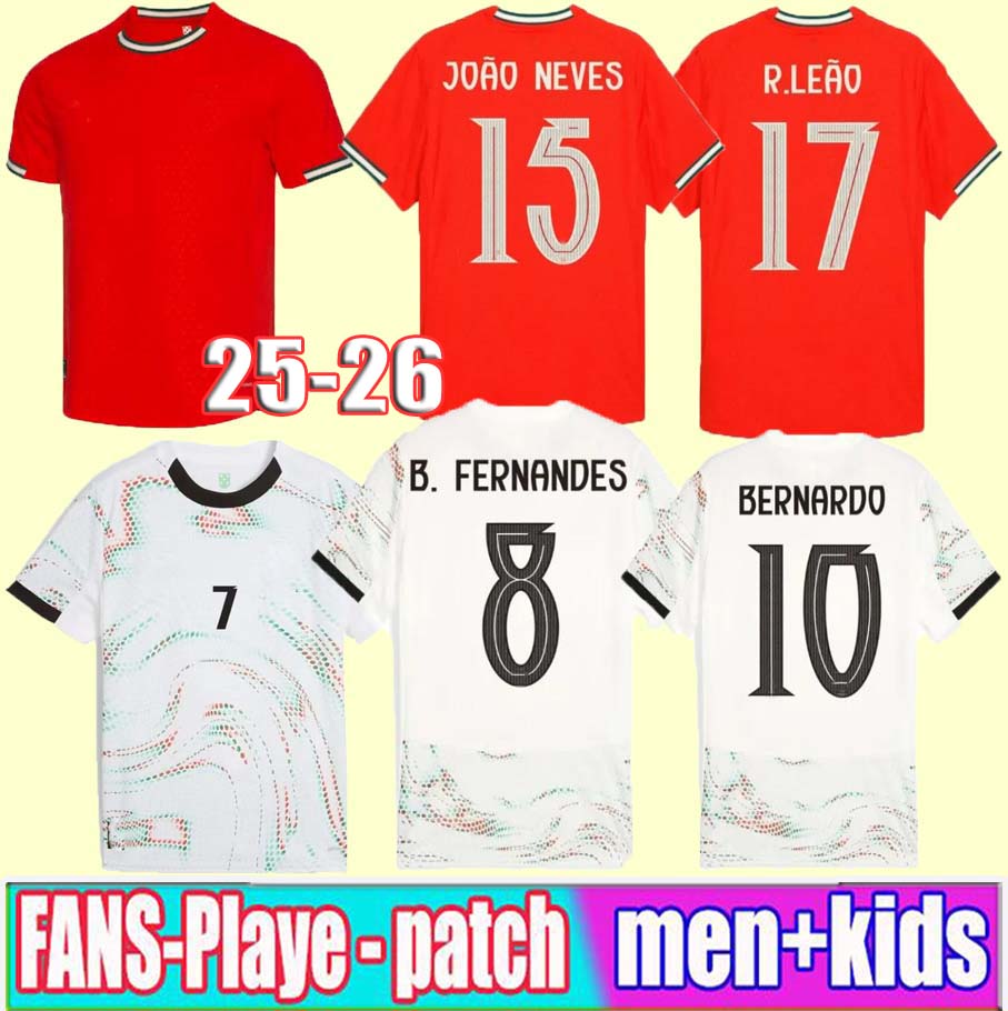 Portuguesa 2025 Tracksuits Portugal soccer jersey RONALDO FERNANDES DIOGO J. DANILO Portugals 24 25 26 Joao Felix Portuguese BERNARDO Football shirt MEN KIDS