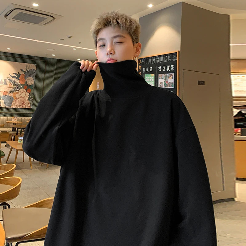 KAPMENTS Winter Streetwear Turtleneck Graphic Pullovers Hoodies Korean Fashions Sweatshirts Vintage Harajuku Hoodie Sweatshirt 250214