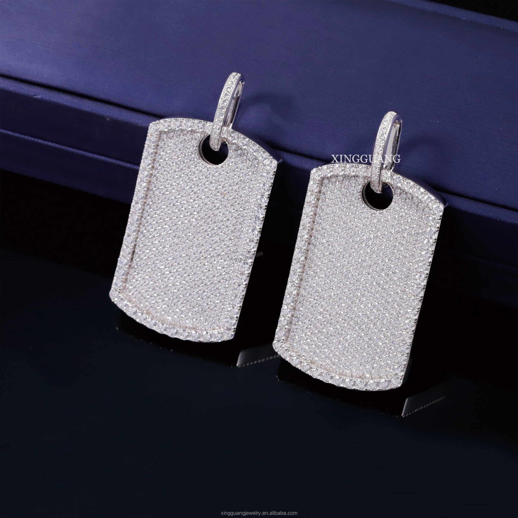 RTS Fashion Moissanite Pendant Jewelry 925 Solid Silver Hip Hop Pendant Charms VVS Moissanite Pendant For Necklace