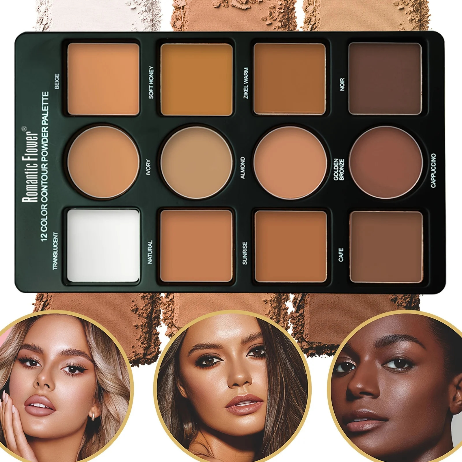 12-color bronze powder palette matte palette concealer and highlight three-dimensional makeup contouring face bl 250214