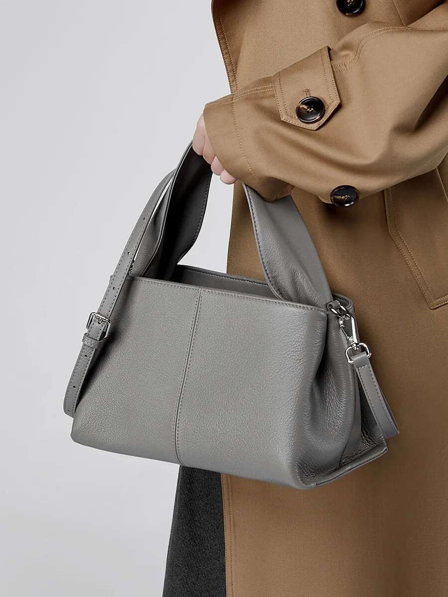 YANATARI Genuine Leather Woman Shoulder Handbags Ladies Crossbody Bags Designer Minimalism Cowhide Dumpg Bag