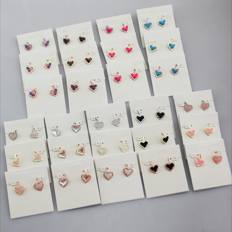 YEEVAA Heart Drusy Crystal Drop Dangle Earrings for Women Fashion Jewelry Unique Gifts 250213