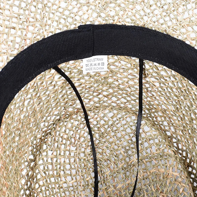 Natural Grasses Panama Beach Sun Hat Woman Summer Straw Hat Travel Wide Brim UV Visors Protection Elegant Ladies Sunhat Cap 250218