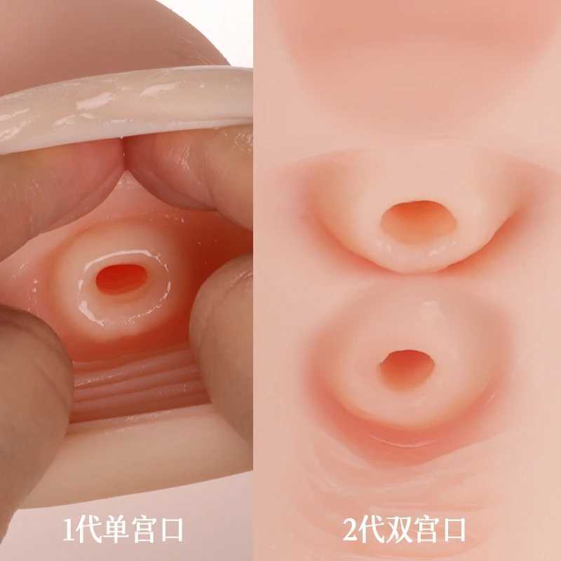 Male Soft Uterus Masturbator Silicone Vagina Cup Real Model Female Ultra Tight Realistic Vagina For Men Anal Sex Deep Uterus Sex W250218