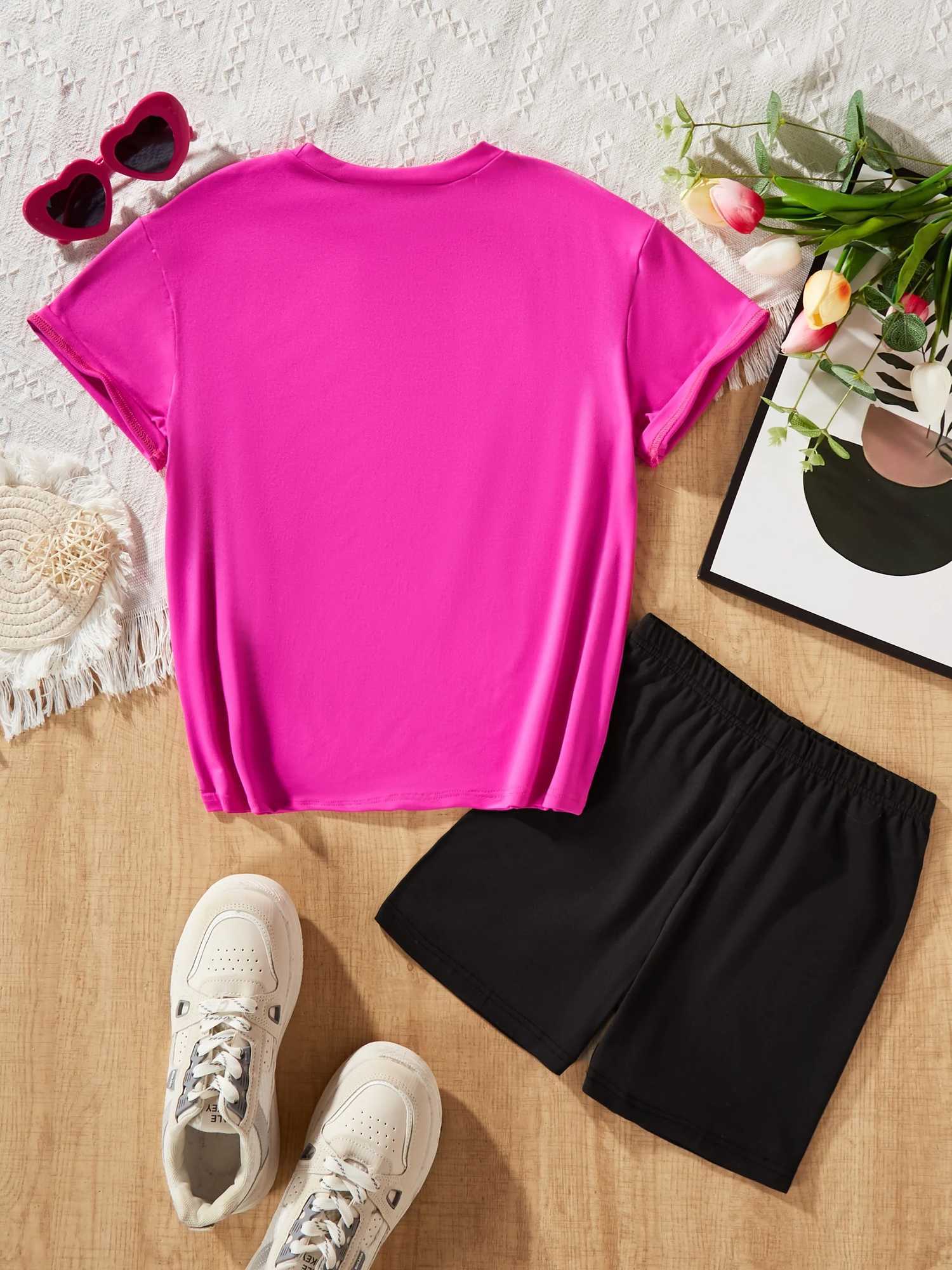 Summer Baby Girls Clothes Set Kid Girl Printed T-shirts and Shorts 2 Pieces Suit Children Short Sleeve Tracksuits W250218