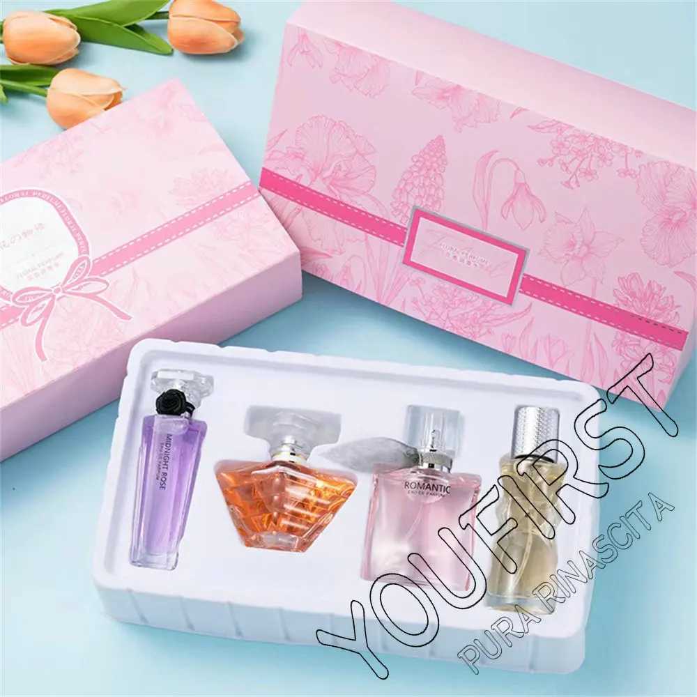 Brand 105ml perfume female luxury gift box 4pcs set perfume durable perfume flawless perfume original flower fragrance spray W250218