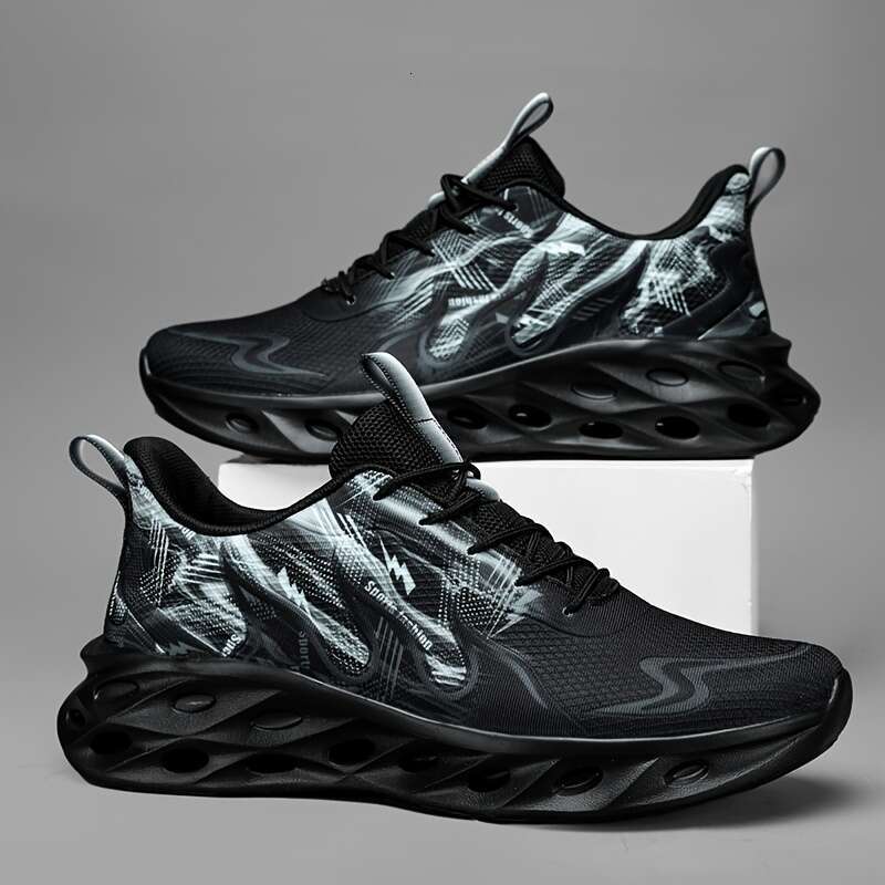 Men's breathable shoes - shock-absorb ing non slip sole, suitable for jogging, tennis, and gym activities