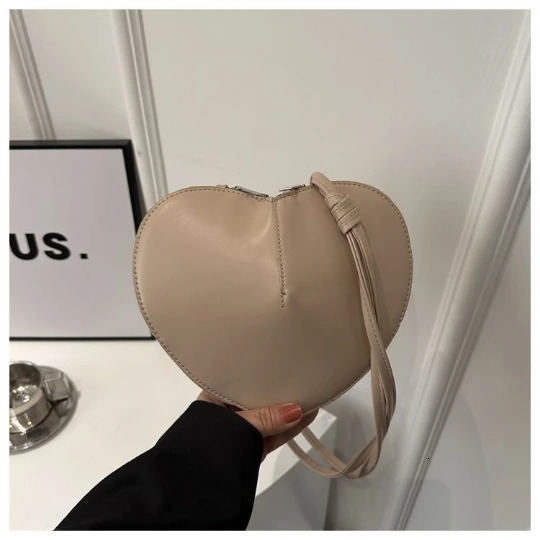Red Heart Women Bags Trend Elegant Girl Woman Handbag Shoulder PU PVC Lady Crossbody Purses Tote Womens Bag 250217