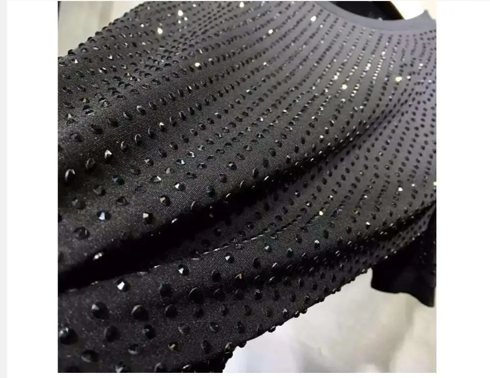 Fashion Rhinestone ious T-shirt Hip Hop for holiday asian size S-4XL tees 250217