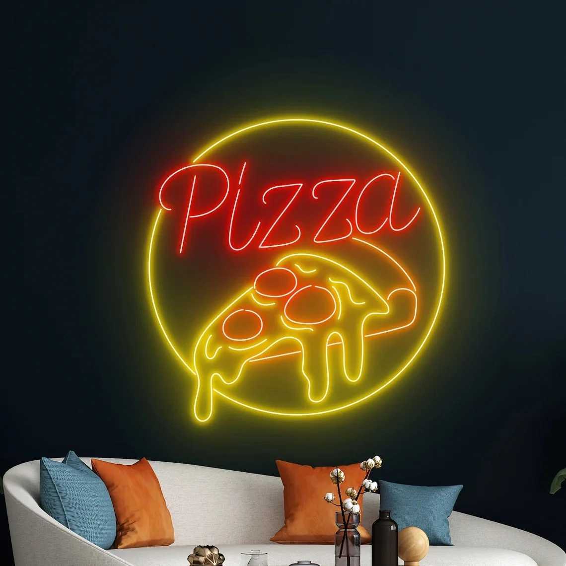Pizza Neon Sign Pizza Neon Light Pizza Led Light Italian Food Room Wall Decor Restaurant Neon Sign Z250218