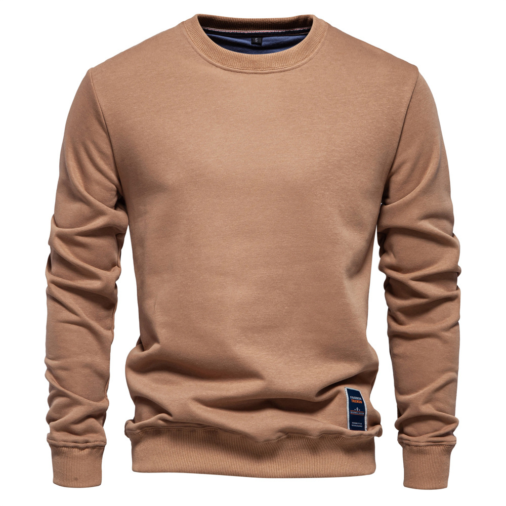 CN02172 autumn new European size long-sleeved solid color sweatshirt