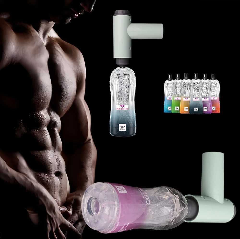 Fascia Gun Massager Adapter Sex Machine Accessories Male Electric Masturbator Electric Aircraft Cup Adult Sex Toys W250218