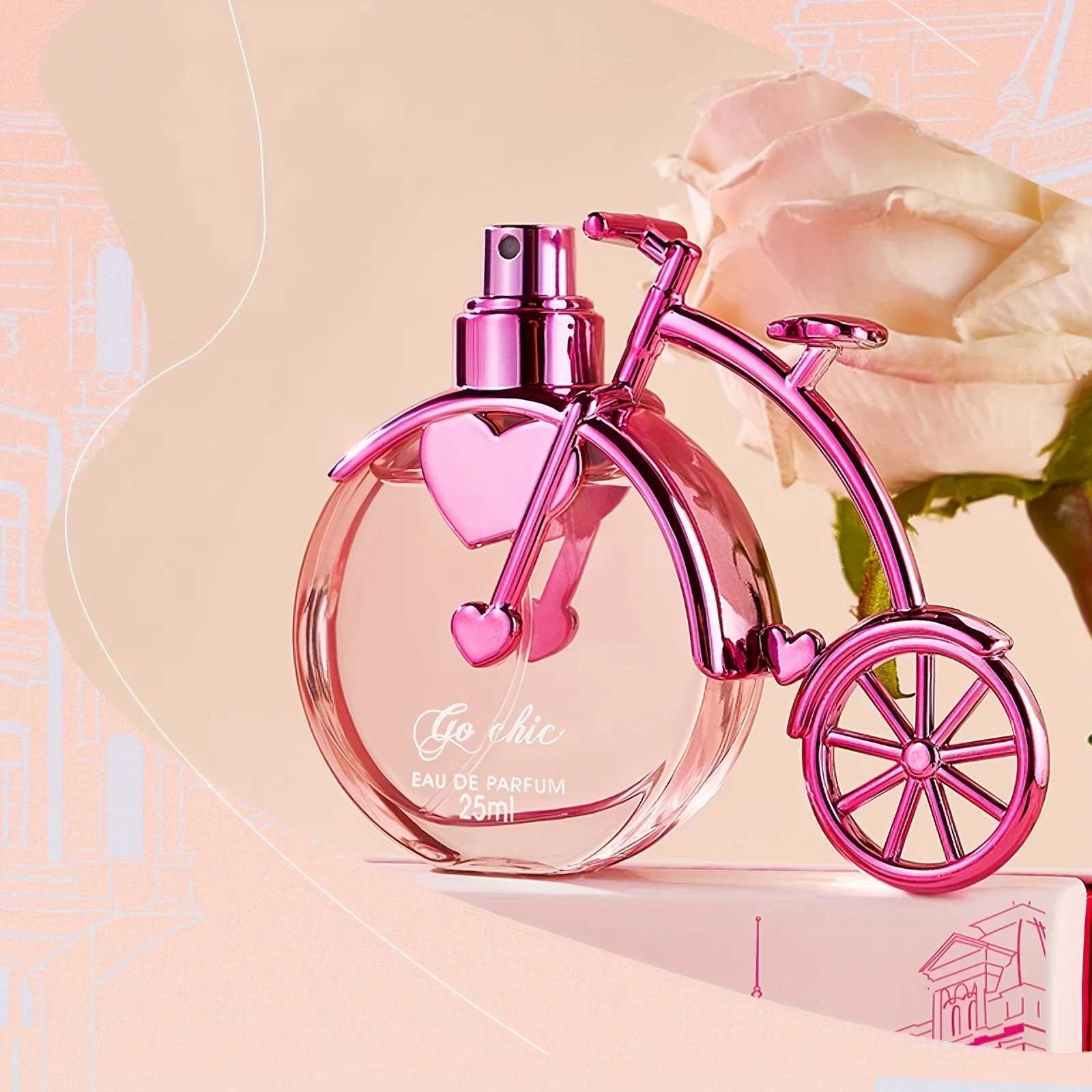 25ML Bike Styling Womens Perfume Pink Fragrant Fresh Oriental Floral Perfume with Gift Box Packaging Holiday Gift W250218