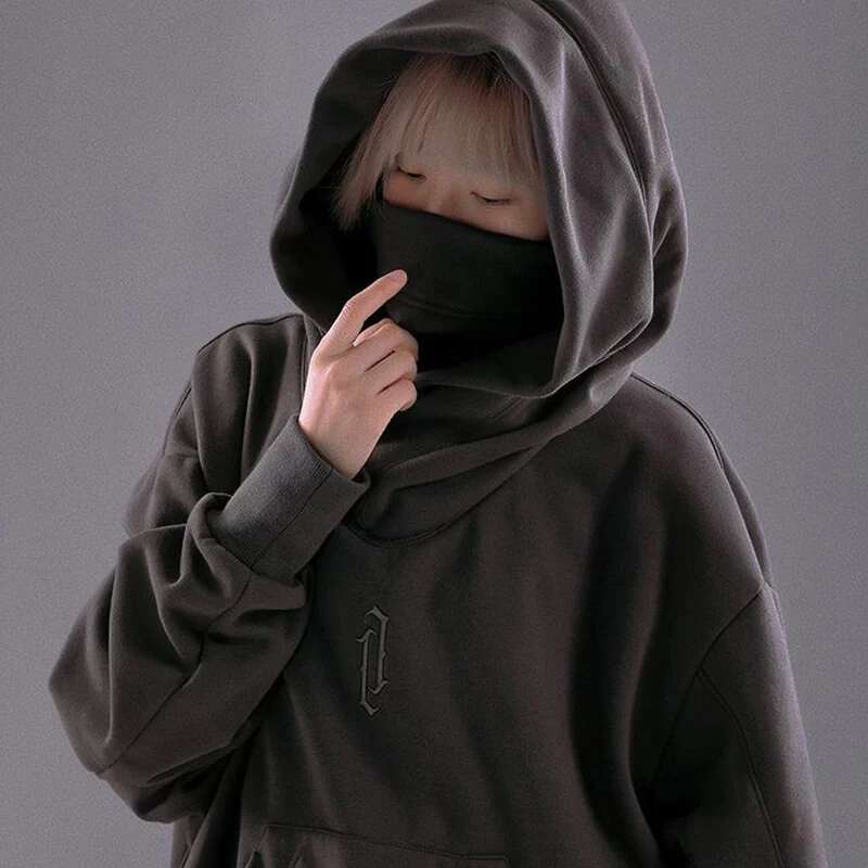 Unisex Autumn Winter collar loose hooded Men's clothes Haruku High Street streetwear oversize Sweatshirt hoodie Hiphop