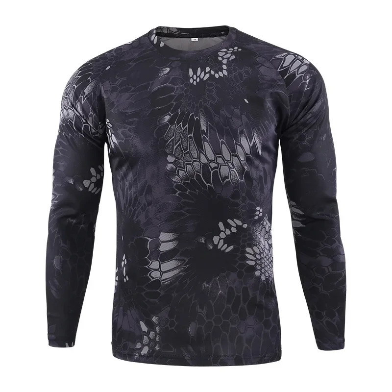 Clothing Autumn Spring Men Long Sleeve Tactical Camouflage T-shirt camisa masculina Quick Dry Hunting shirt 250217