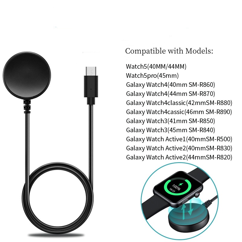 Wireless Charger For Samsung Galaxy watch 6 5 4 3 classic USB Charging cable Active 3/2/1 watch4 40mm 44mm