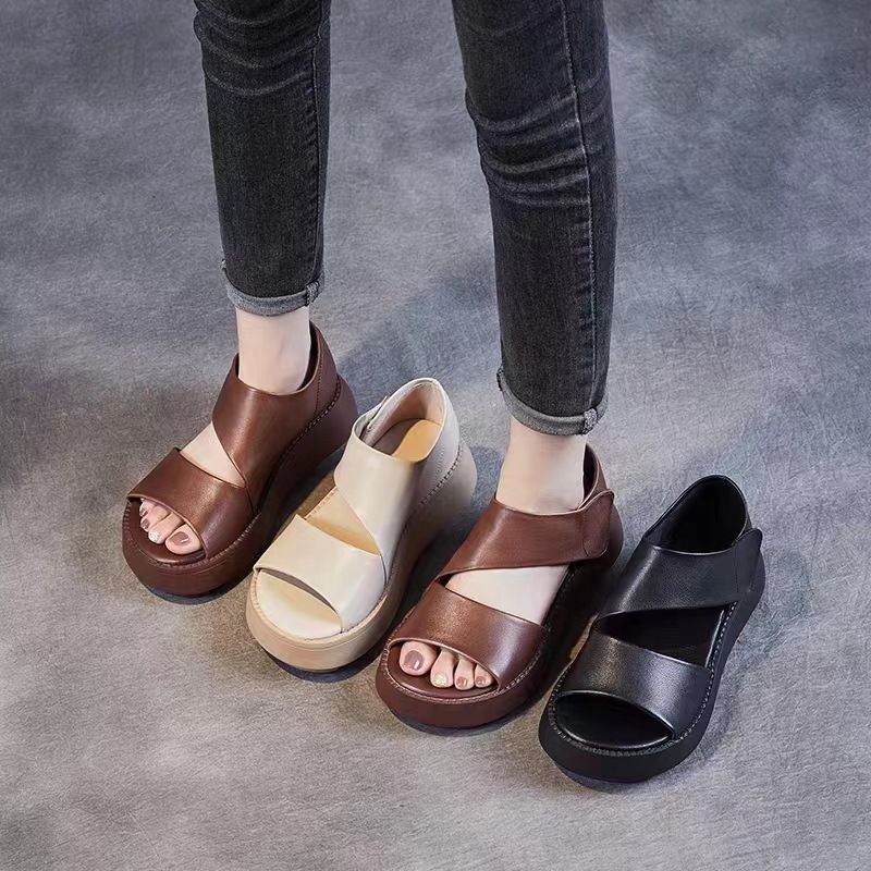 Hook & Loop sandals for women womens slippers slide thick soled black brown white yellow indoor outdoor casual shoes trainers sneakers 2025