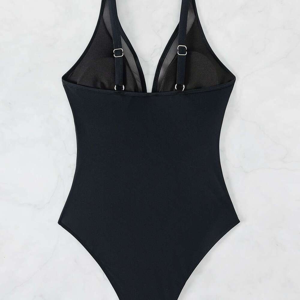 2025 New Solid Color Mesh Backless Sexy Bikini One-piece Swimsuit Designer Bikini Skimss Bathing Suits for Women Swimming Suit for Women New Product N