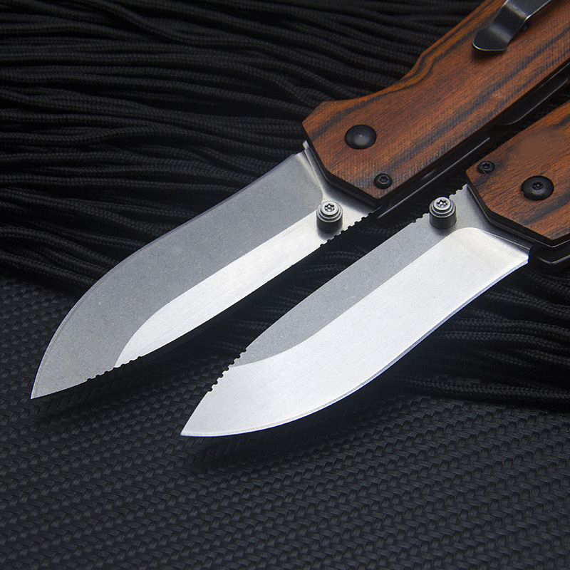 Hotsale 15060 Hunt Creek Folding Knife 3.50 S30V Blade with Gut Hook Dywood Handles - 15060-2