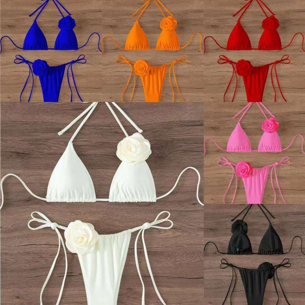 three-dimensional wer swimsuit set fashionable and sexy bikini women's 2025 new casual fashion trend clothing