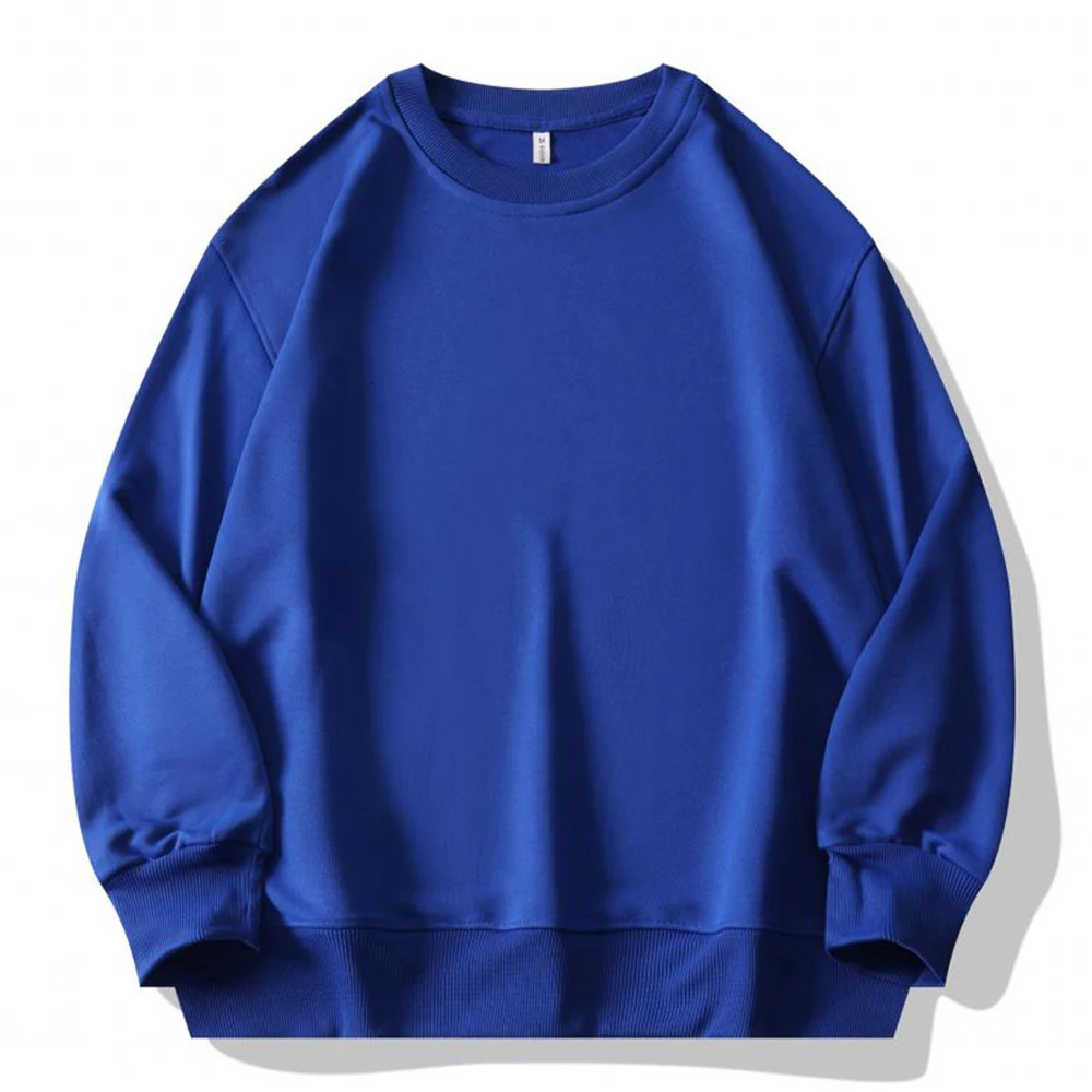 Plain Sublimation Sweatshirt Unisex Wholesale Baggy Black Hoodies Men Sweat Shirt Crew Neck Moletons Masculinos 250214