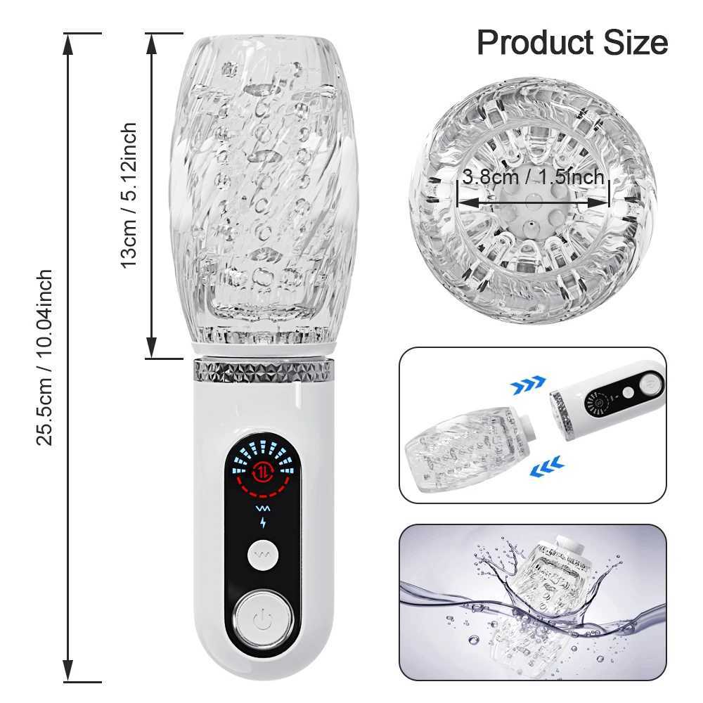 2024 Automatic Masturbator for Men Telescopic Rotating Vibrating Blowjob Vagina Masturbation Cup Sex Toys for Male Adult Goods W250621