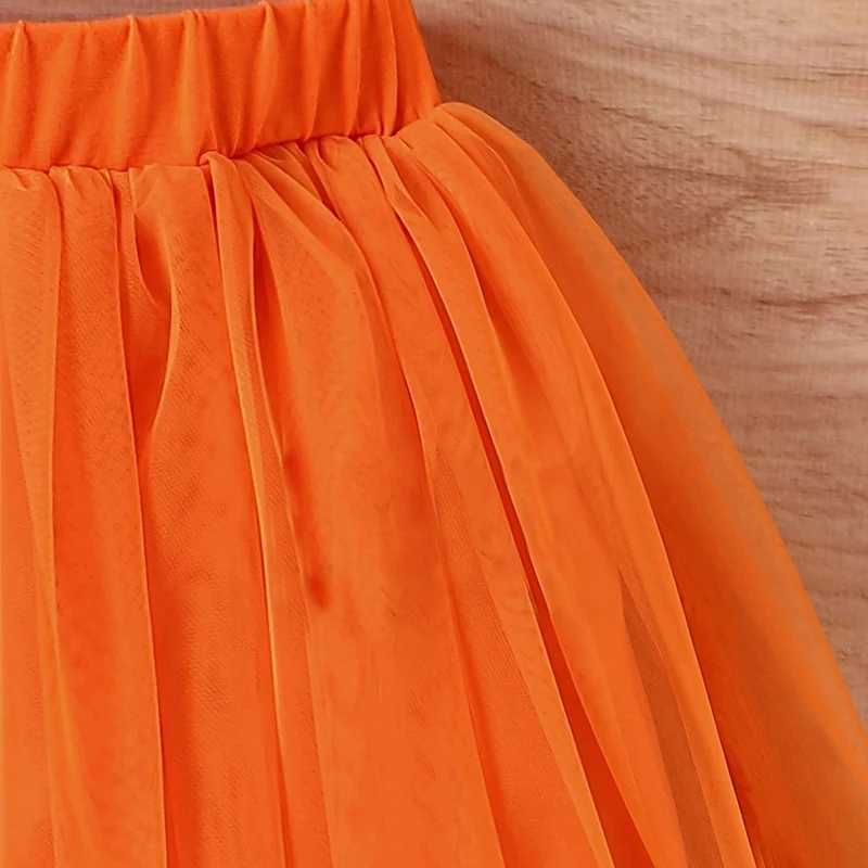 5-14 year old teenage girls clothing set summer new cotton fashion top+mesh skirt two-piece set birthday gift childrens clothing W250218