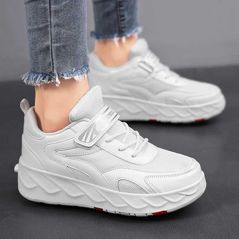 Roller Skate Shoes Kids Fashion Casual Sports 4 Wheels Sneakers Boy Girl Children Toys Games Boots Z250217