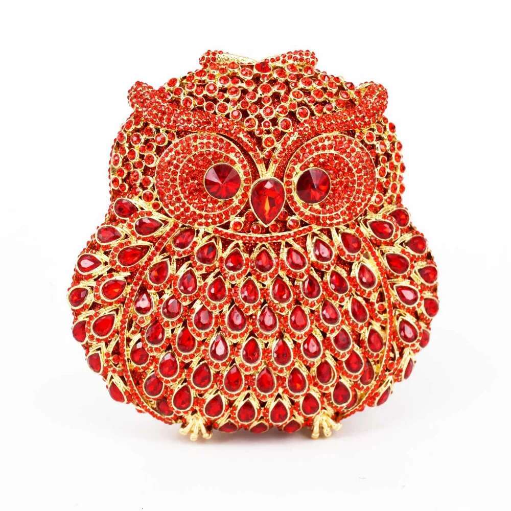 Animal Owl Designer women Evening pochette handmade prom Clutch bags party purse Crystal Stone Day Clutches SC020
