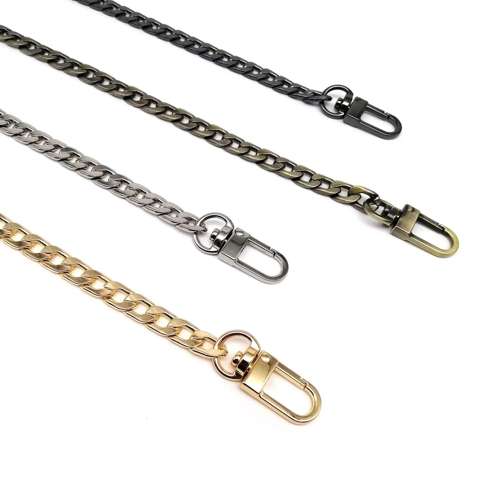 High quality 406080100120cm double button buckle clip handbag wallet chain leather bag with handle shoulder replacement DIY repair 250213