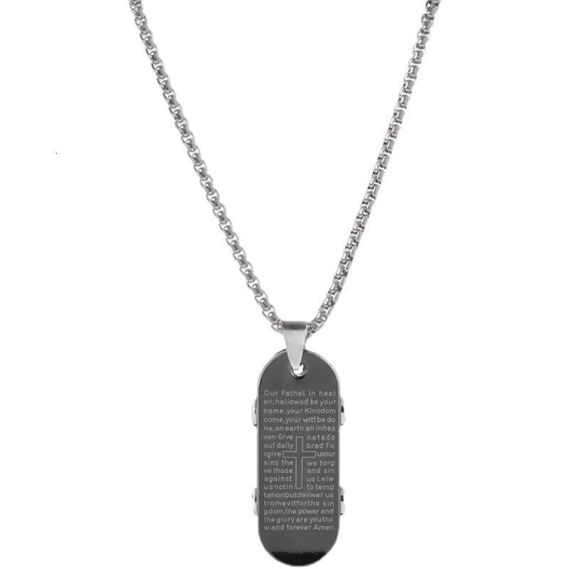 Titanium steel plain scooter necklace personality student couple pendant hip-hop male trendy punk sweater chain