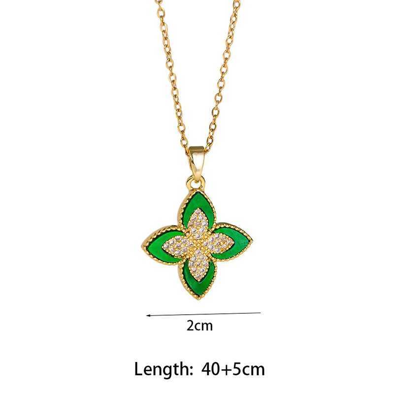 Pendant Necklaces Simple Temperament Lucky Clover Necklace For Women Girls Sweet Versatile Four Leaf Flower Clavicle Chain Jewelry Accessories H250217