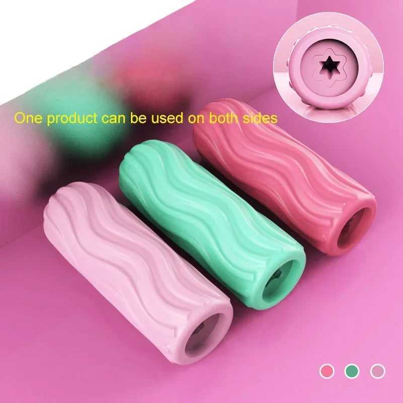 Mens Masturbation Cup Manual Silicone Portable Suction Airplane Cup Soft Vaginal Oral Pocket Cat Masturbation Sex Toy W250218