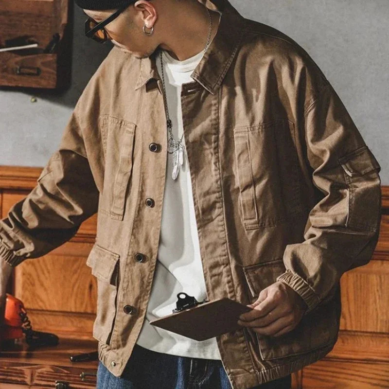 Plus Size Male Jean Coats Button Mens Denim Jacket Wide Sleeves of Fabric In Washed ner Price Stylish L Menswear 250214