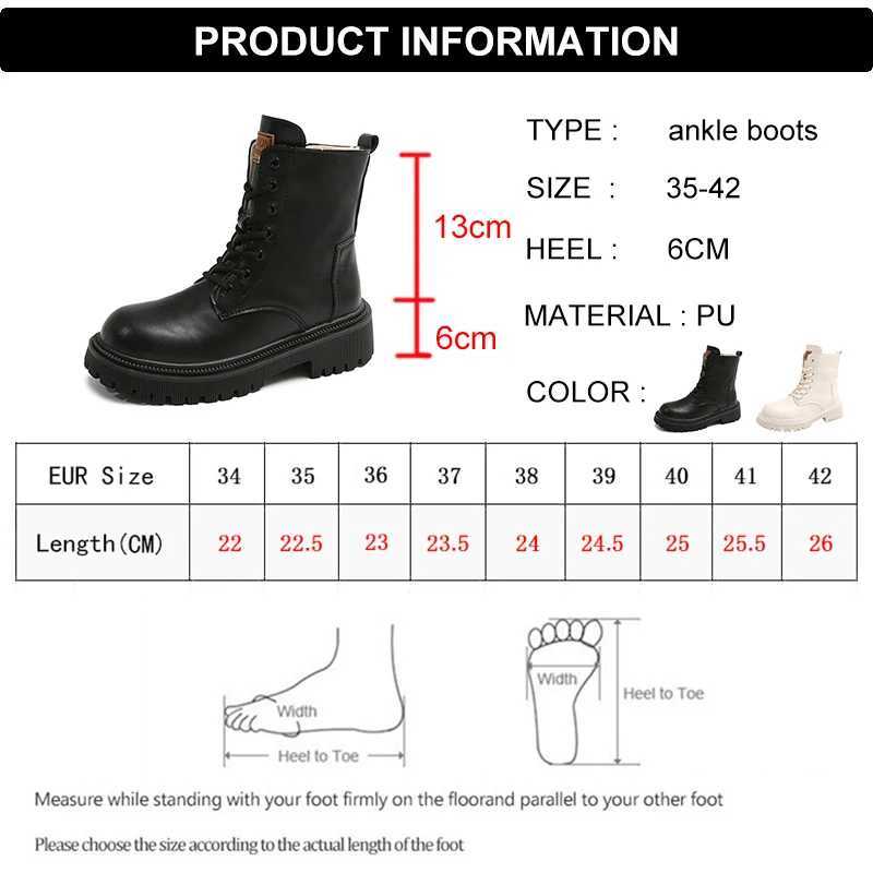 Warm Short Plush Pu Leather Ankle Boots Women Autumn Winter Platform Combat Boots Woman Thick Sole Zipper Lace Up Botas MujerXJ250217