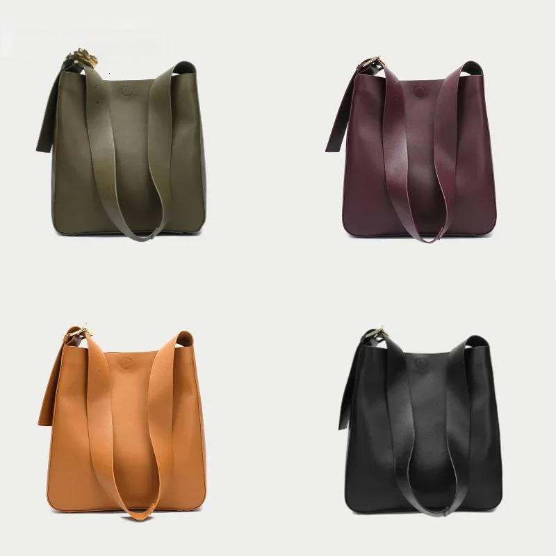 2025 Solid Color Fashion Cowhide Leather Shoulder Bag For Casual Ladies Crossboday Bags Designer Famous Brand Women Totes