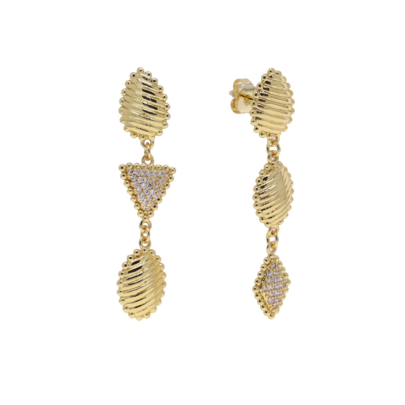 Fashion Gold Color Bling Cz Circle Hoop Earrings for Women Micro Pave Inlaid Cubic Zirconia Party Jewelry