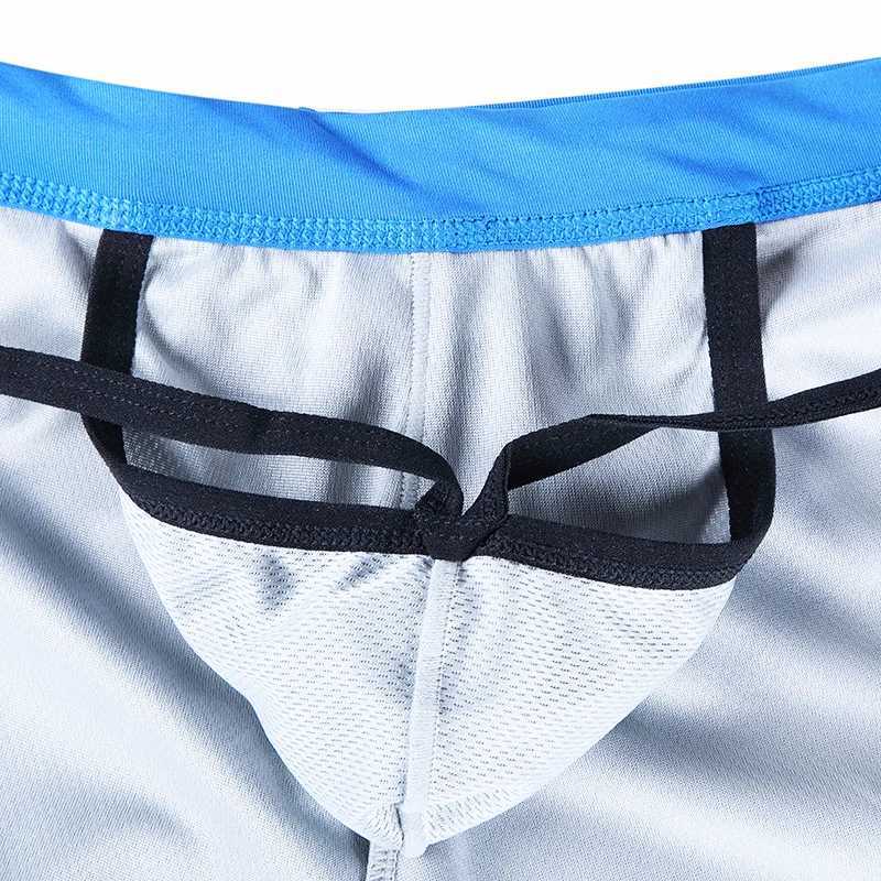 New Arrival Fashion Swimwear Mens Swimsuit Sexy Solid Quick Dry Beach Man Swimming Trunks Mesh Board Shorts Z260313