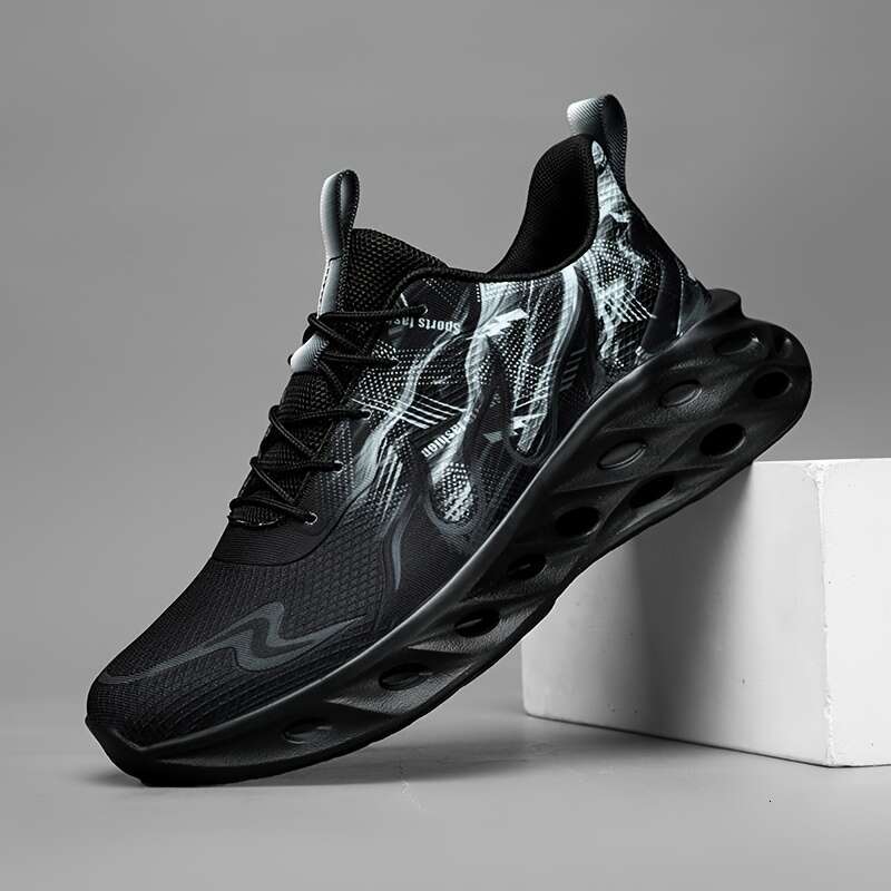 Men's breathable shoes - shock-absorb ing non slip sole, suitable for jogging, tennis, and gym activities
