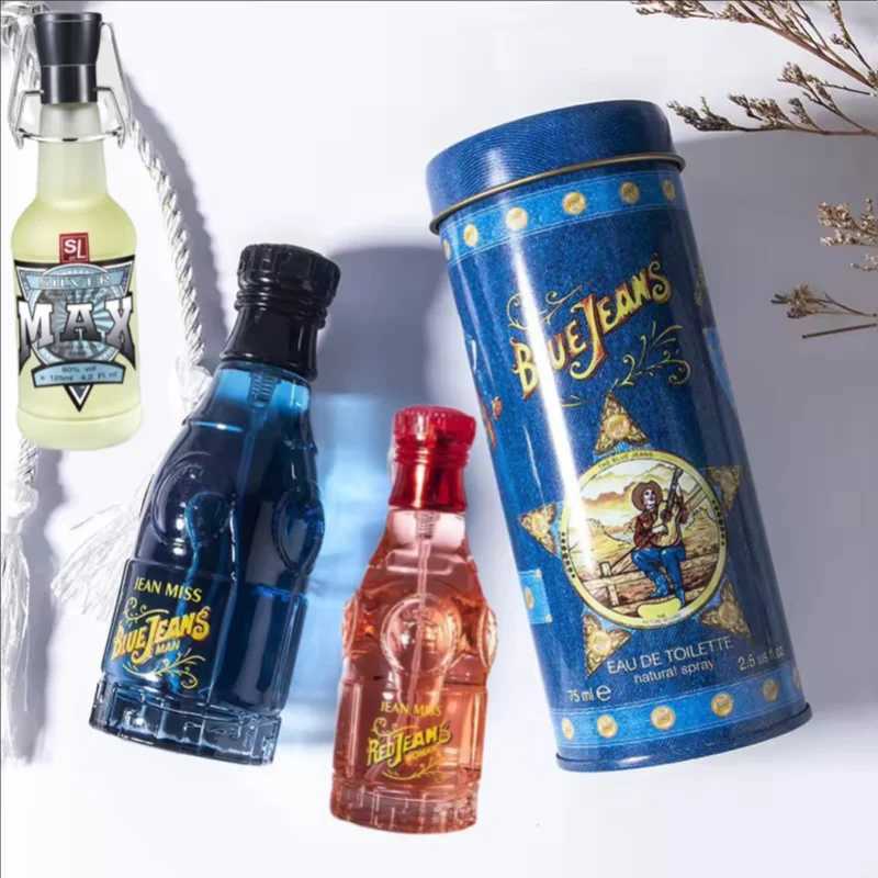 Blue Denim Cola Flavor Mens Perfume 75ml Blue Gentleman Lasting Fresh Natural Cologne Perfume Gift Box Irresistible Scent Spray W250218
