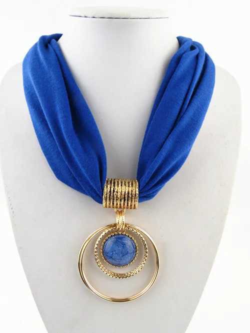 Classic Ladies Pendant Necklace Ring Scarf Making Diy Scarf Size 60cm*40cm Solid Simple Women Scarves Accories Wholesale W250218