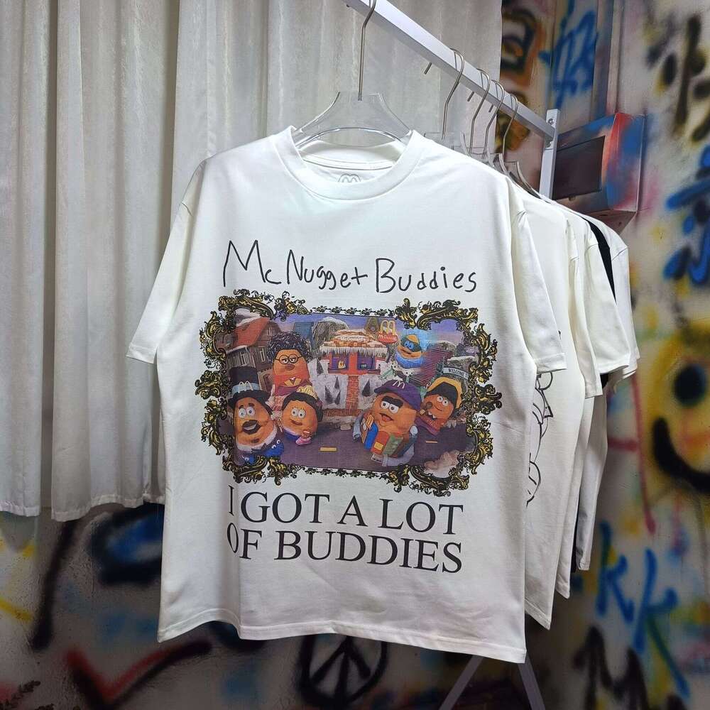 Meichao High Street Fun Pattern Short Sleeve Top for Summer