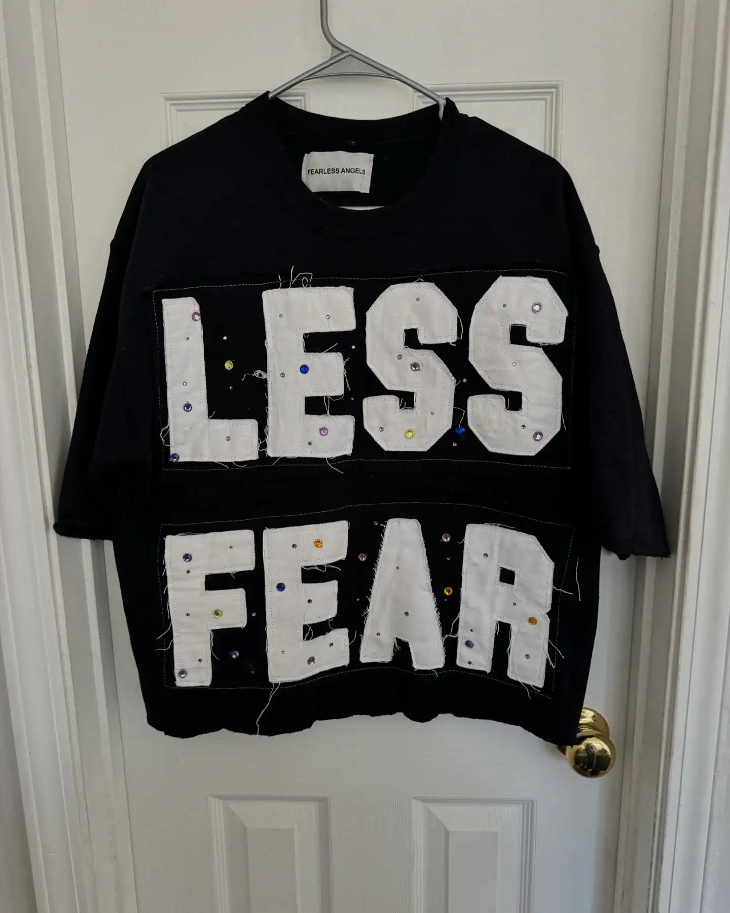 Gothic Retro Hip Hop Rhinestone Embroidery Loose T Shirts Y2k Oversized Letter Patchwork Cotton Short Sleeve Top Men Clothing 250217