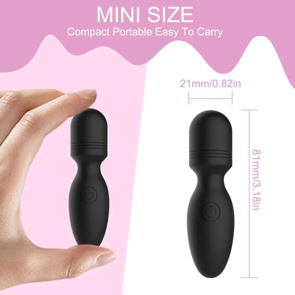 Mini massage stick electric massage stick silicone material 10 frequency USB charging convenient to carryXJ250218