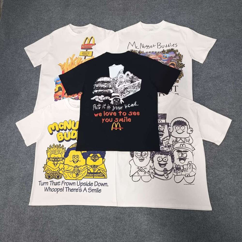 Meichao High Street Fun Pattern Short Sleeve Top for Summer