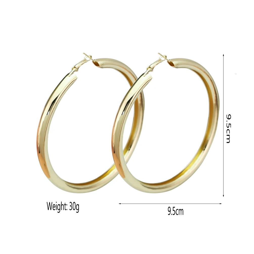 Fashion Oversized Big Hoop Earrings For Women Basketball Brincos Large Thick Round Circle Earrings Hoops Eardrop Punk Jewelry250214