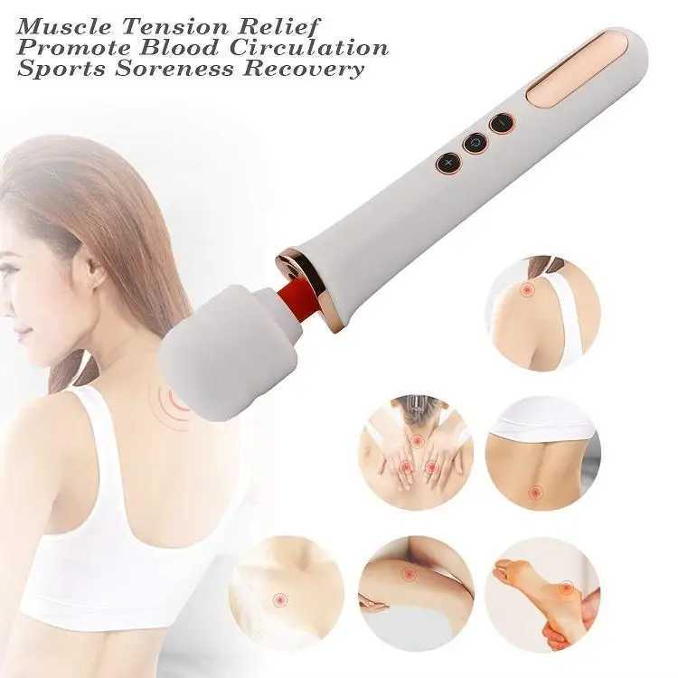 Multipurpose massage stick made of silicone material 10 frequency 5-speed USB charging vibrator waterproof and silentXJ250218