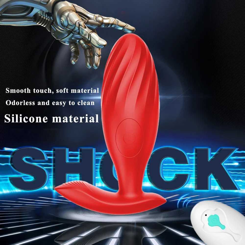 Anal Plug Vibrator 10 Speeds Butt Plug Prostate Vibrating Massager Remote Control Female Masturbator Sex Toys for Women MenXJ250218